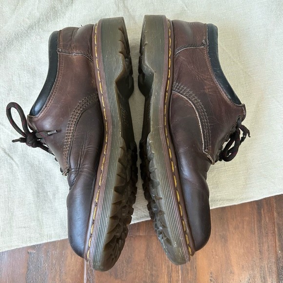 Vintage Dr. Martens Mens Oxford Shoes Brown Leather ENGLAND MADE - Picture 7 of 11